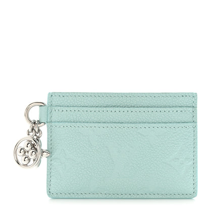 Louis Vuitton Empreinte Monogram LV Charms Card Holder Pearly Lagoon Turquoise 1 of 8