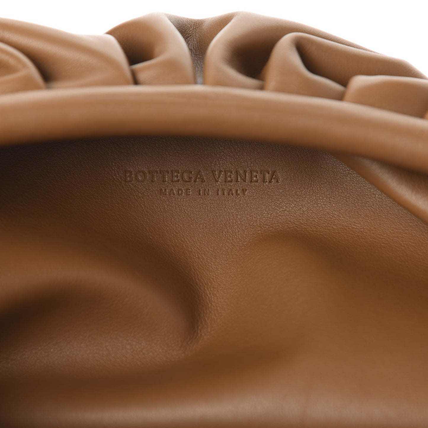 Smooth Butter Calf The Pouch Oversized Clutch Cammello