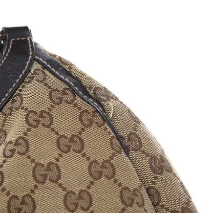 Gucci Monogram Large D Gold Hobo Dark Brown 12 of 16