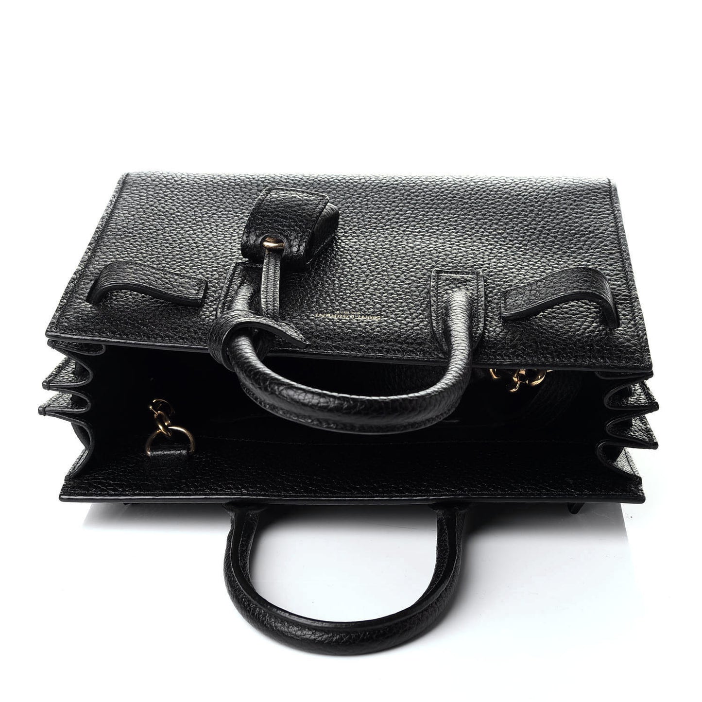 Grained Calfskin Nano Sac De Jour Black