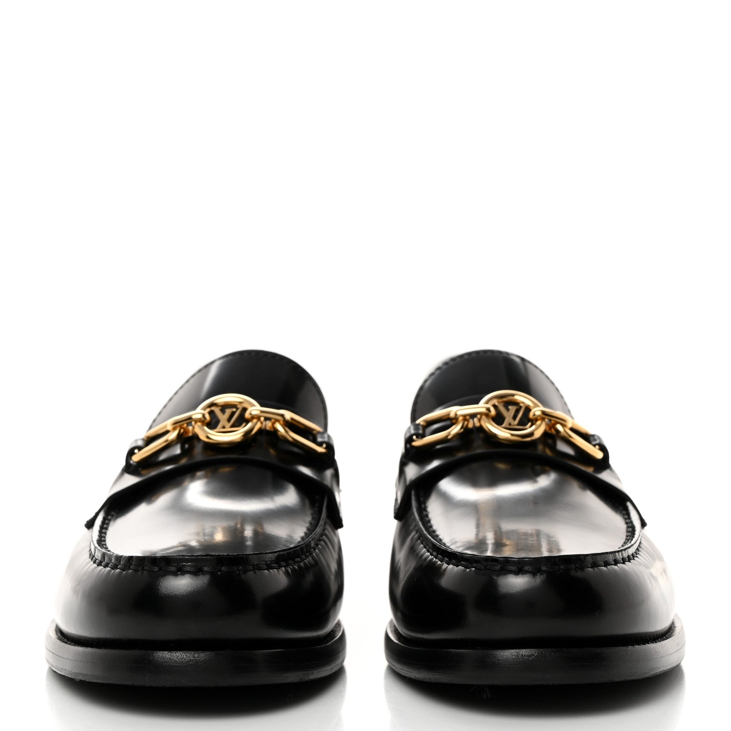 Louis Vuitton Glazed Calfskin Chess Flat Loafer 39 2 of 8