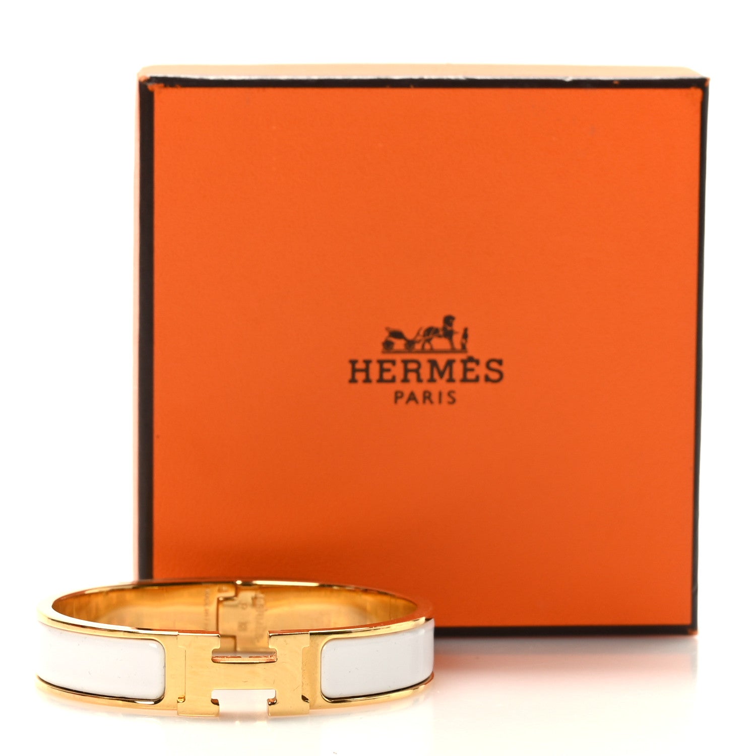 Hermes Enamel Narrow Clic Clac H Bracelet PM White 6 of 6