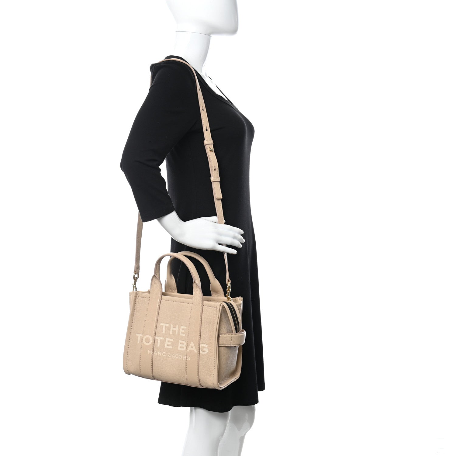 Marc Jacobs Grained Calfskin Small The Tote Bag Twine 2 of 10