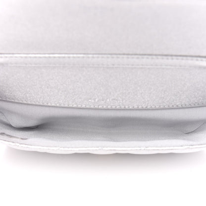 Chanel Metallic Lambskin Quilted Glasses Case With Chain Silver 5 of 11