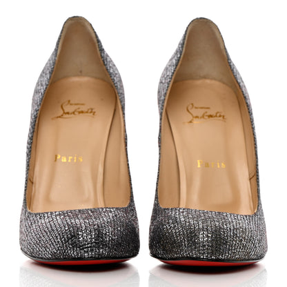 Christian Louboutin Lady Glitter Fifi 100 Pumps 39 Silver 2 of 12