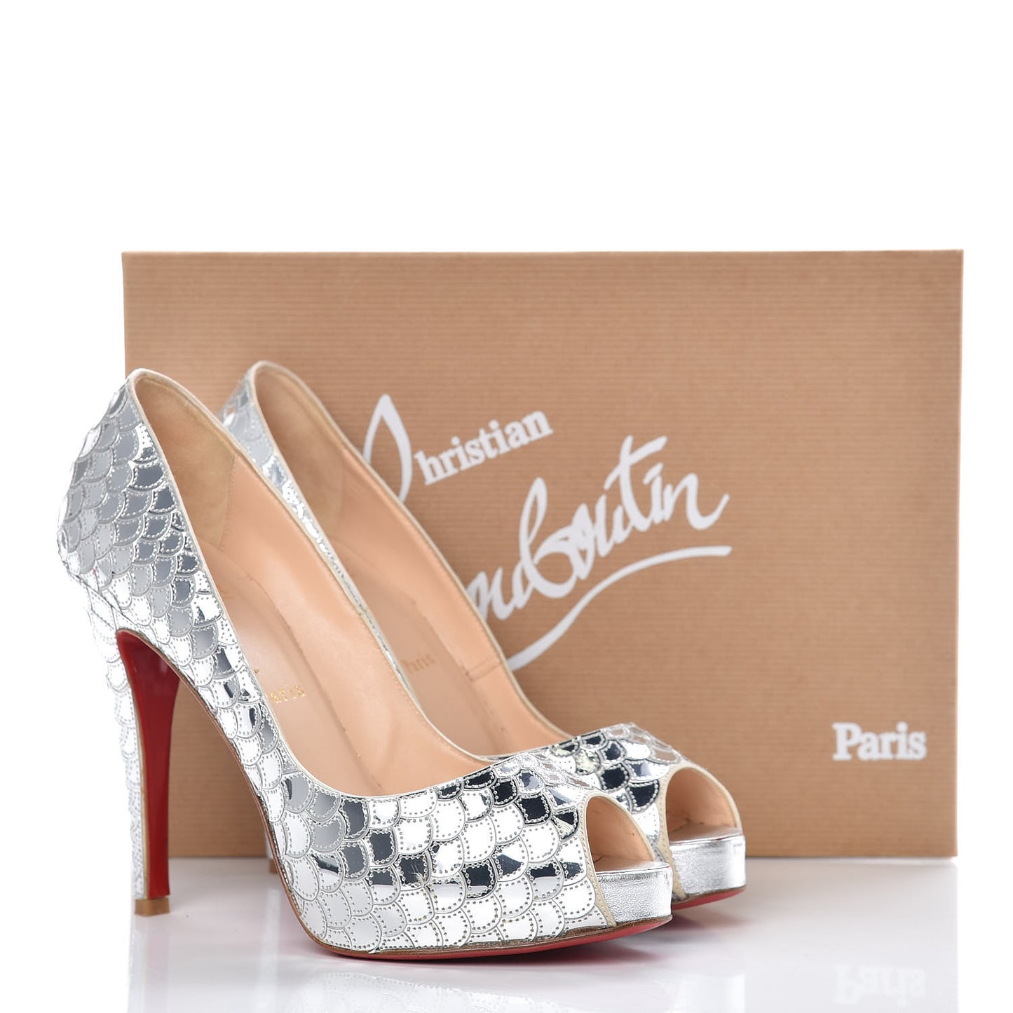 Calfskin Crepe Poseidon 120 Pumps 35 Silver