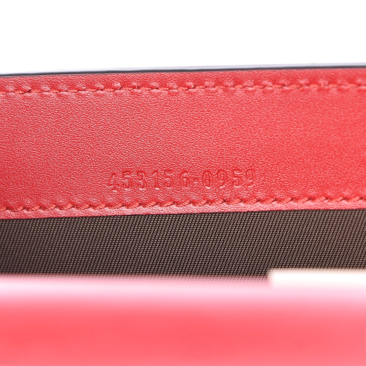 Guccissima Padlock Clutch Hibiscus Red