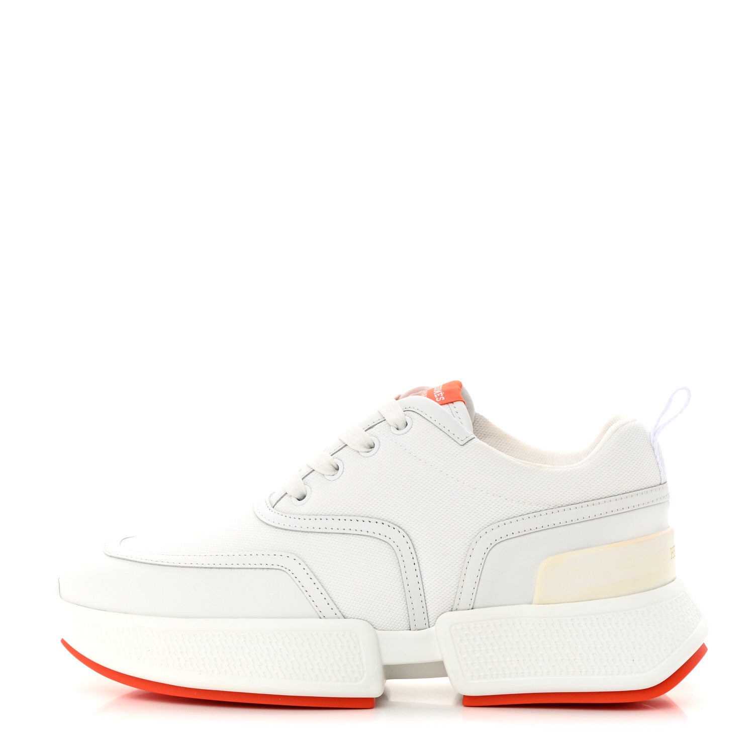 Hermes Mesh Calfskin Womens Giga Sneakers 38 White 1 of 11