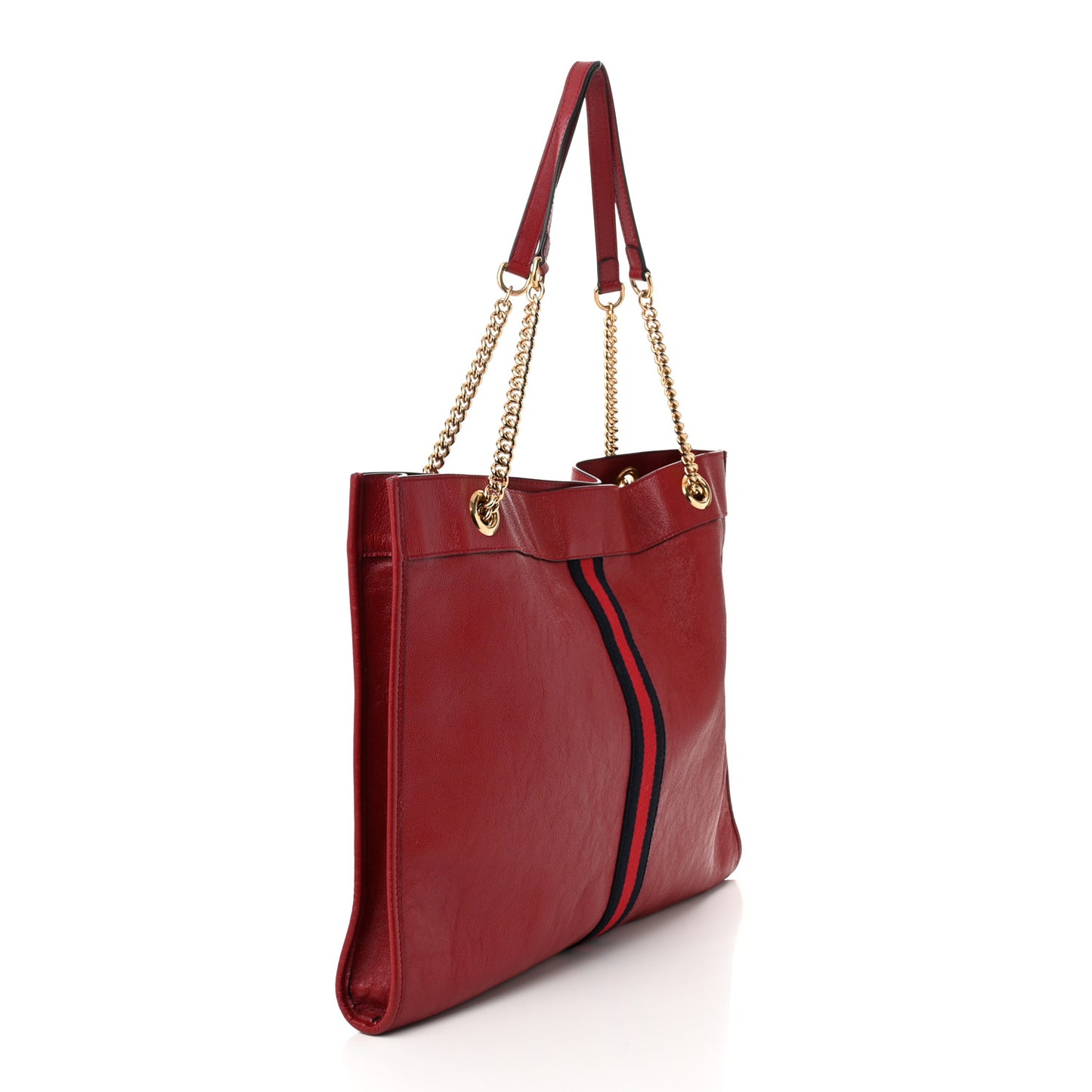 Calfskin Large Rajah Chain Tote Romantic Cherry