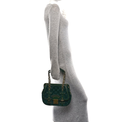 Louis Vuitton Monogram Velours Alligator Gracie MM Green 2 of 9