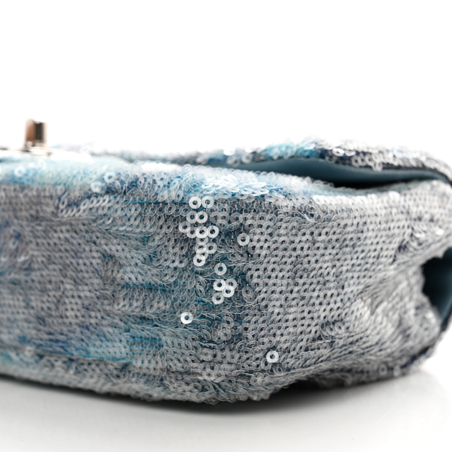 Sequin Mini Waterfall Flap Light Blue
