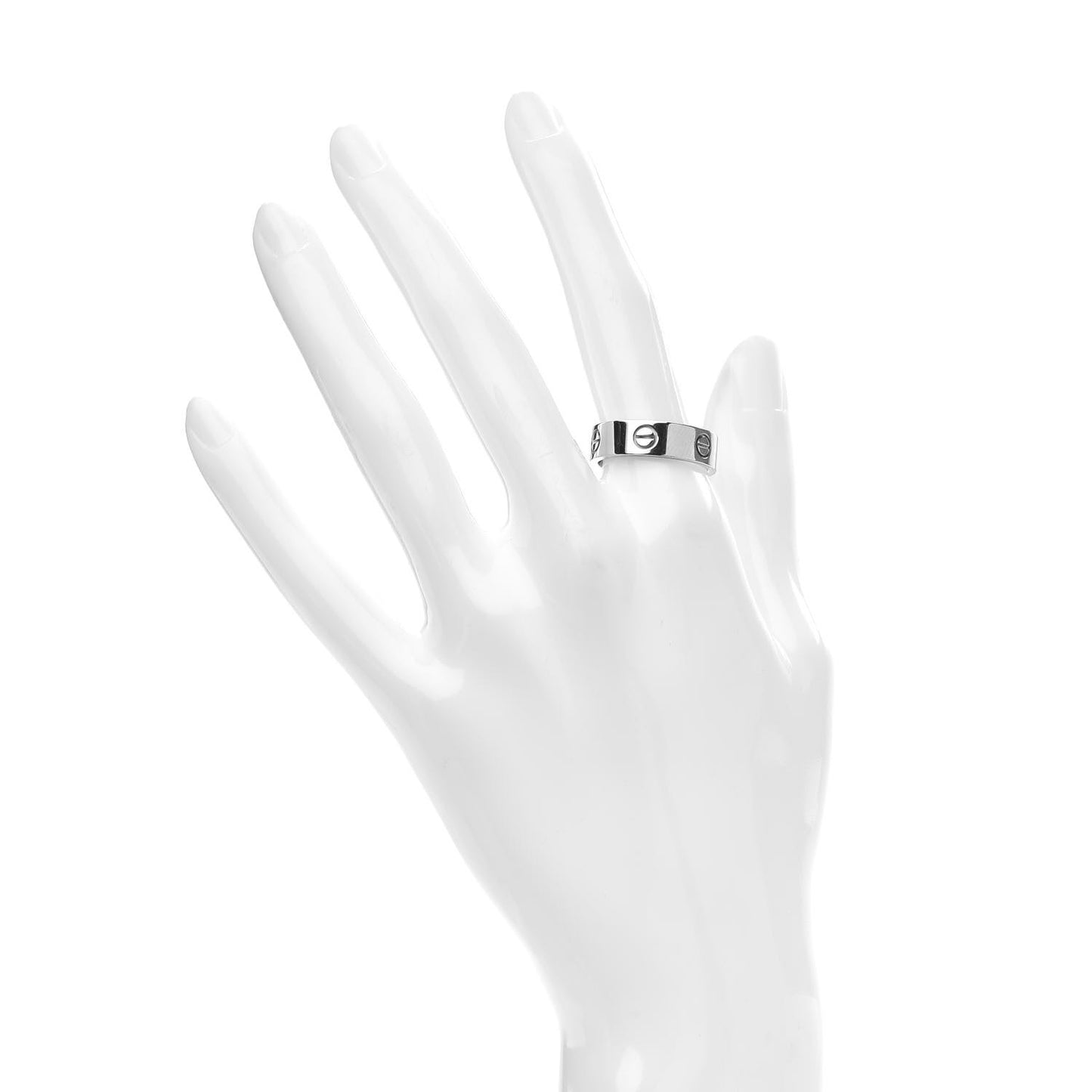 18K White Gold 5.5mm LOVE Ring 58 8.25