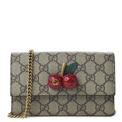 Gucci GG Supreme Monogram Mini Cherry Chain Bag 1 of 10