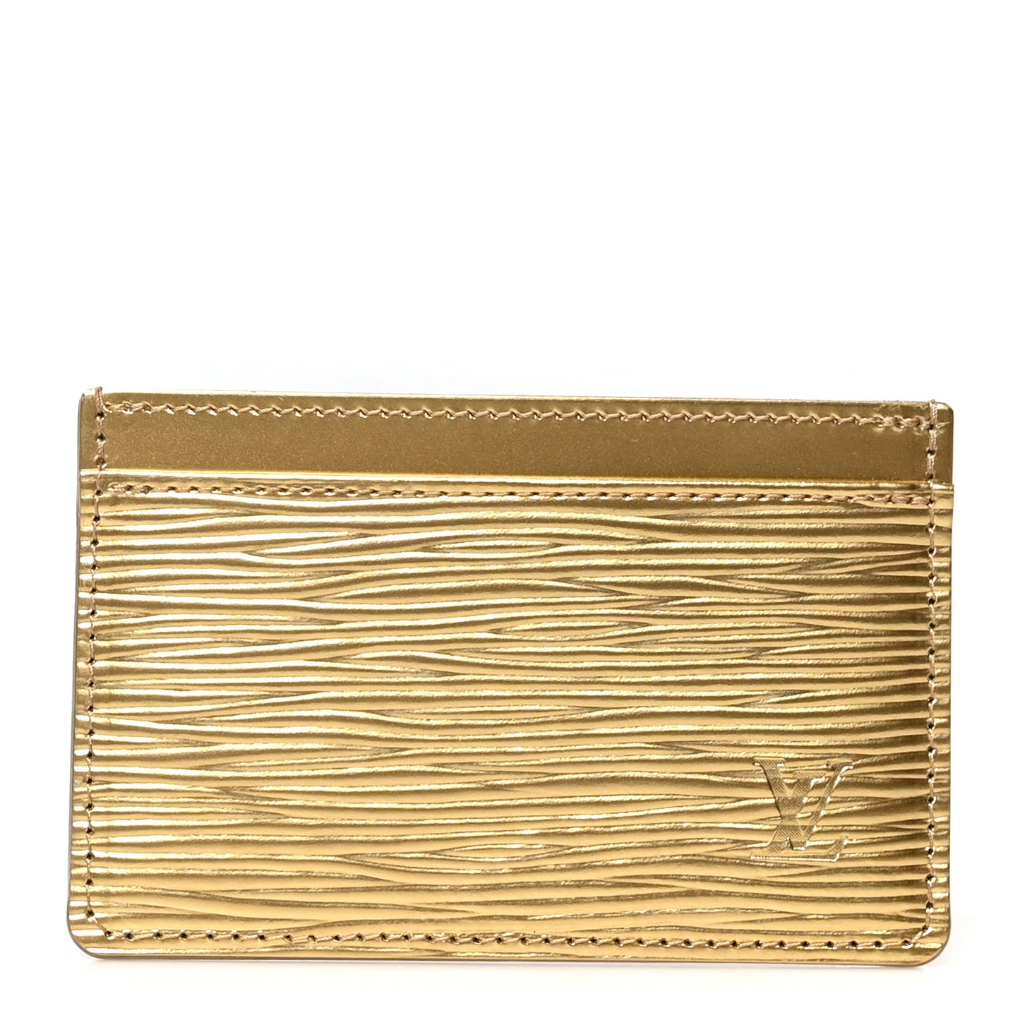 Epi Card Holder Gold