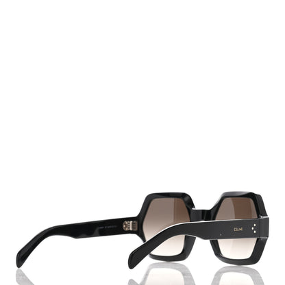 Celine Acetate Octagon Polarized Sunglasses CL40131 Black 4 of 7
