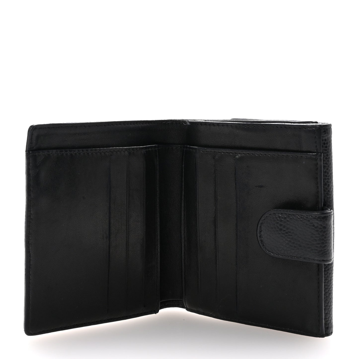 Caviar Timeless CC Compact French Wallet Black