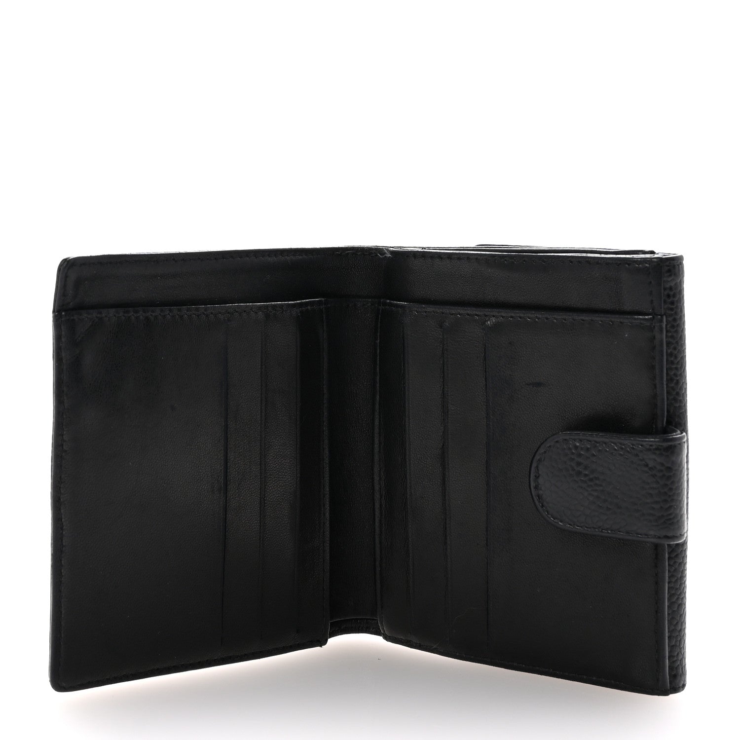 Chanel Caviar Timeless CC Compact French Wallet Black 5 of 8