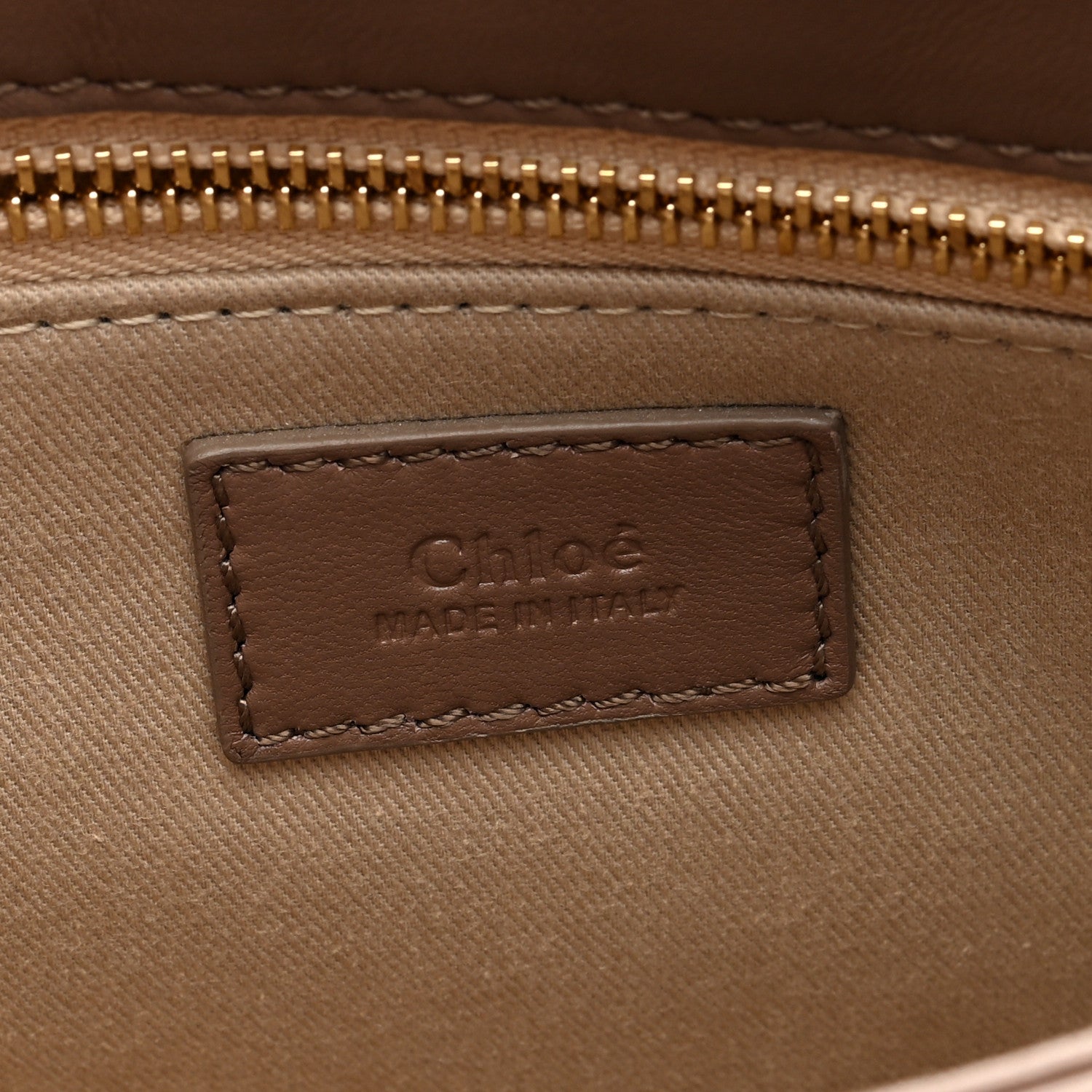 Chloe Calfskin Medium Faye Top Handle Bag Desert Taupe 6 of 9