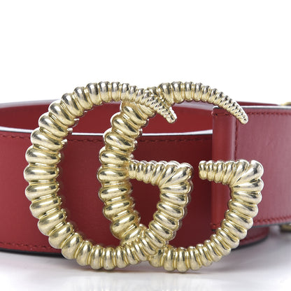 Gucci Moon Calfskin Torchon Double G 40mm Belt 90 36 Hibiscus Red 3 of 6