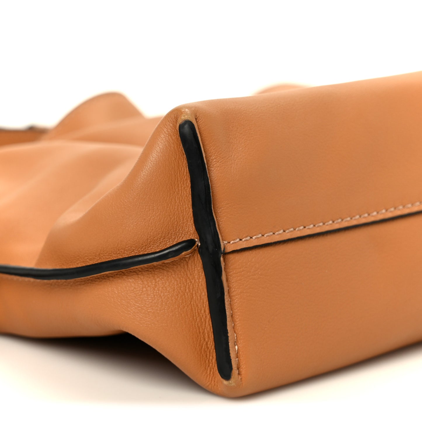 Calfskin Mini Flamenco Knot Clutch Warm Desert