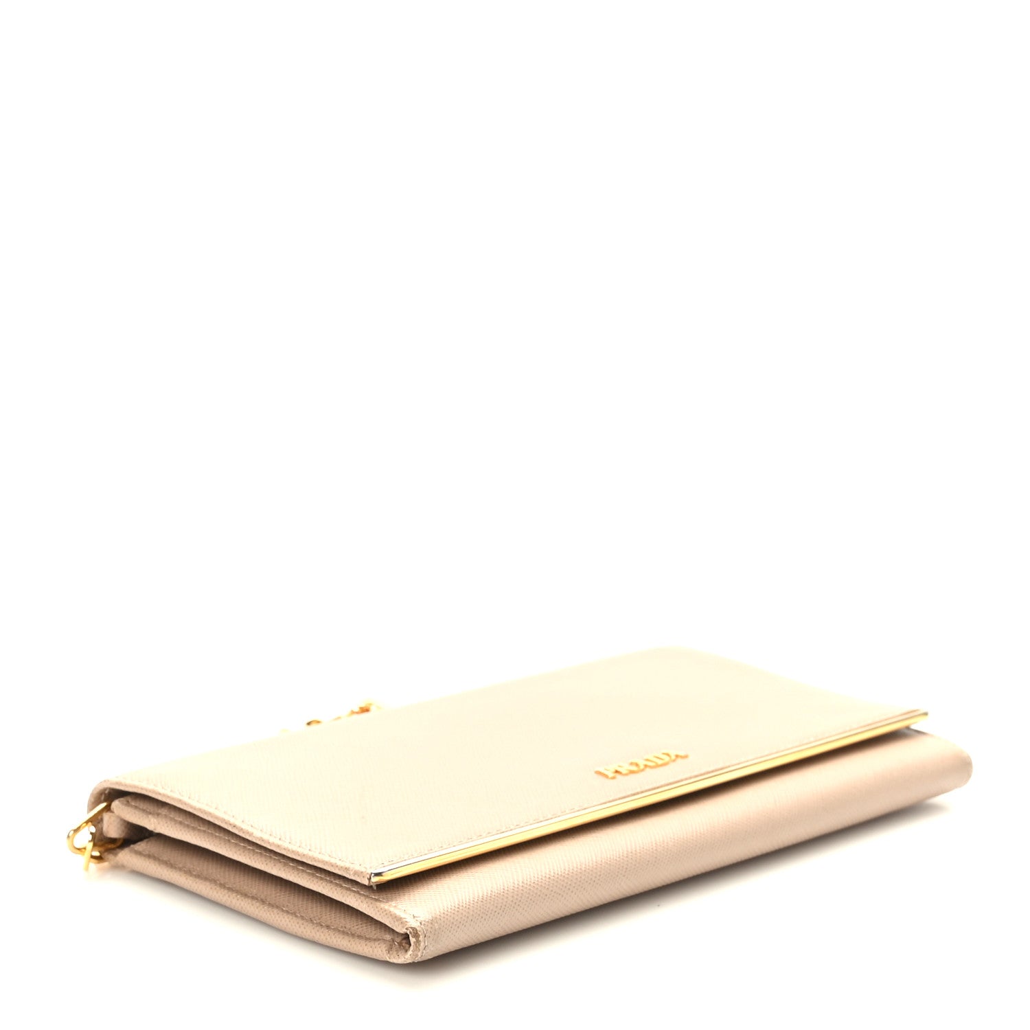 Prada Saffiano Metal Bar Chain Wallet Cammeo 4 of 8