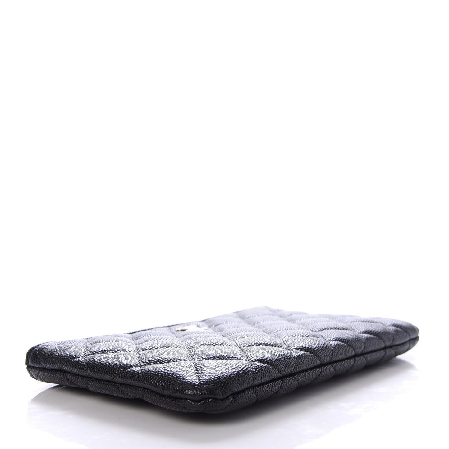 Caviar Quilted Cosmetic Case Black