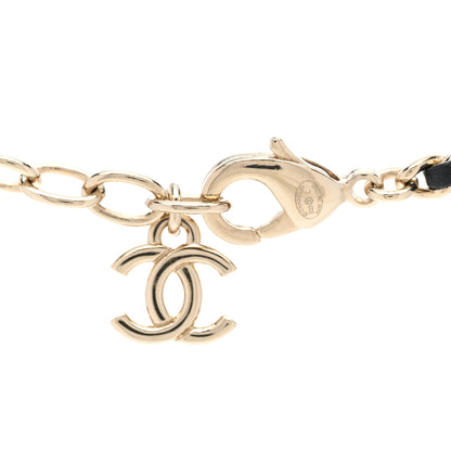 Chanel Metal Resin Calfskin Quilted CC Turnlock Chain Bag Necklace Gold Pink 5 of 6