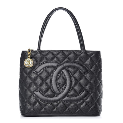 Chanel Caviar Quilted Medallion Tote Black 1 of 9