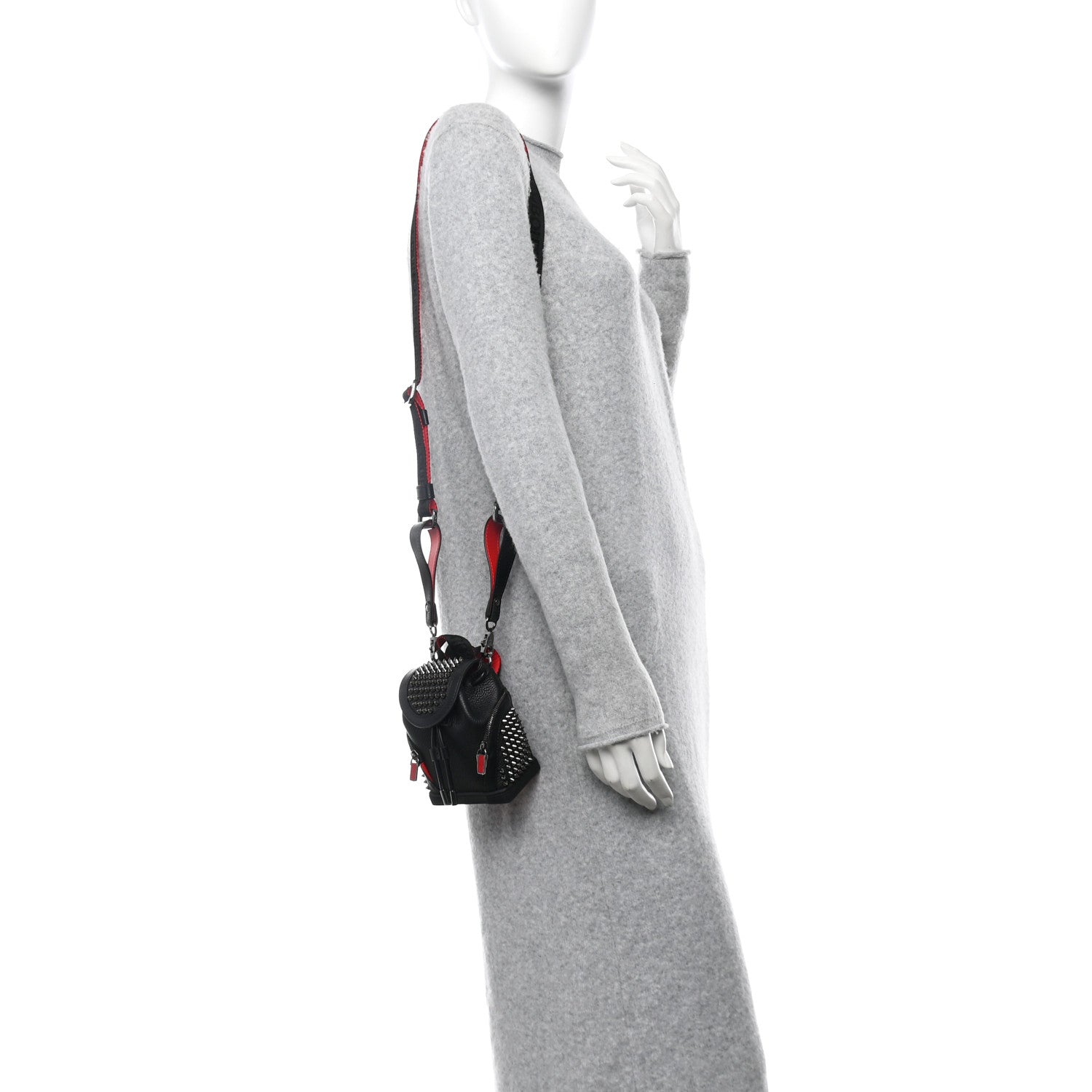 【新品】クリスチャンルブタンExplorafunk keyring Bag Christian Louboutin Calfskin Spiked Mini Explorafunk Keyring Bag