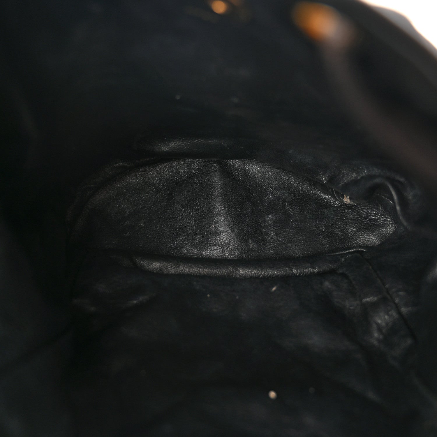 Chanel Lambskin Quilted Drawstring Backpack Black 8 of 23