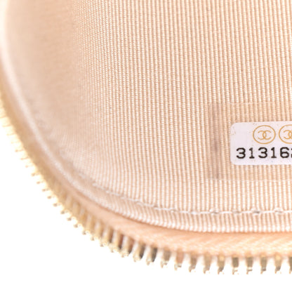 Chanel Iridescent Caviar Quilted Mini Pearl On Top Vanity Case With Chain Beige 7 of 9