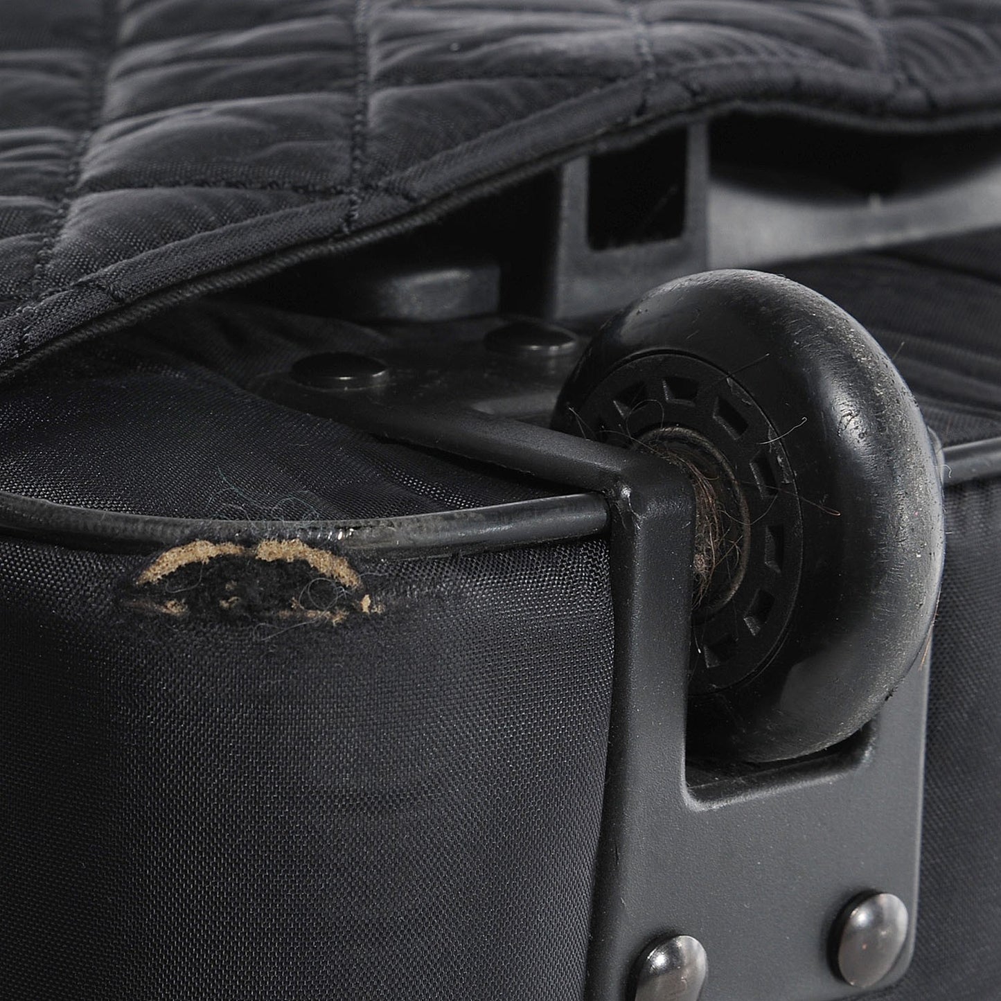 Toile Calfskin Quilted Paris New York Trolley Black