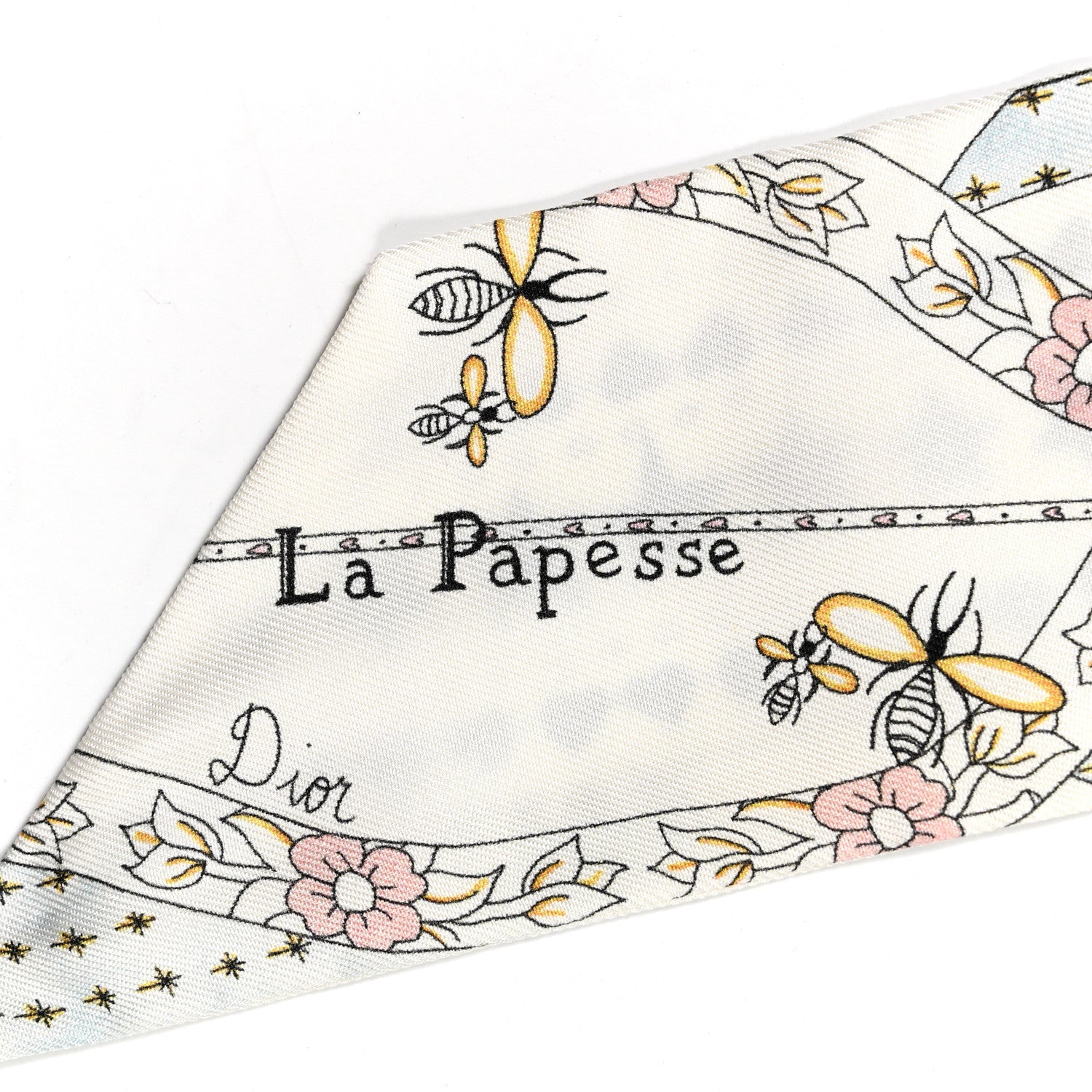 Christian Dior Silk High Priestess Tarot Mitzah Scarf Off White 3 of 4