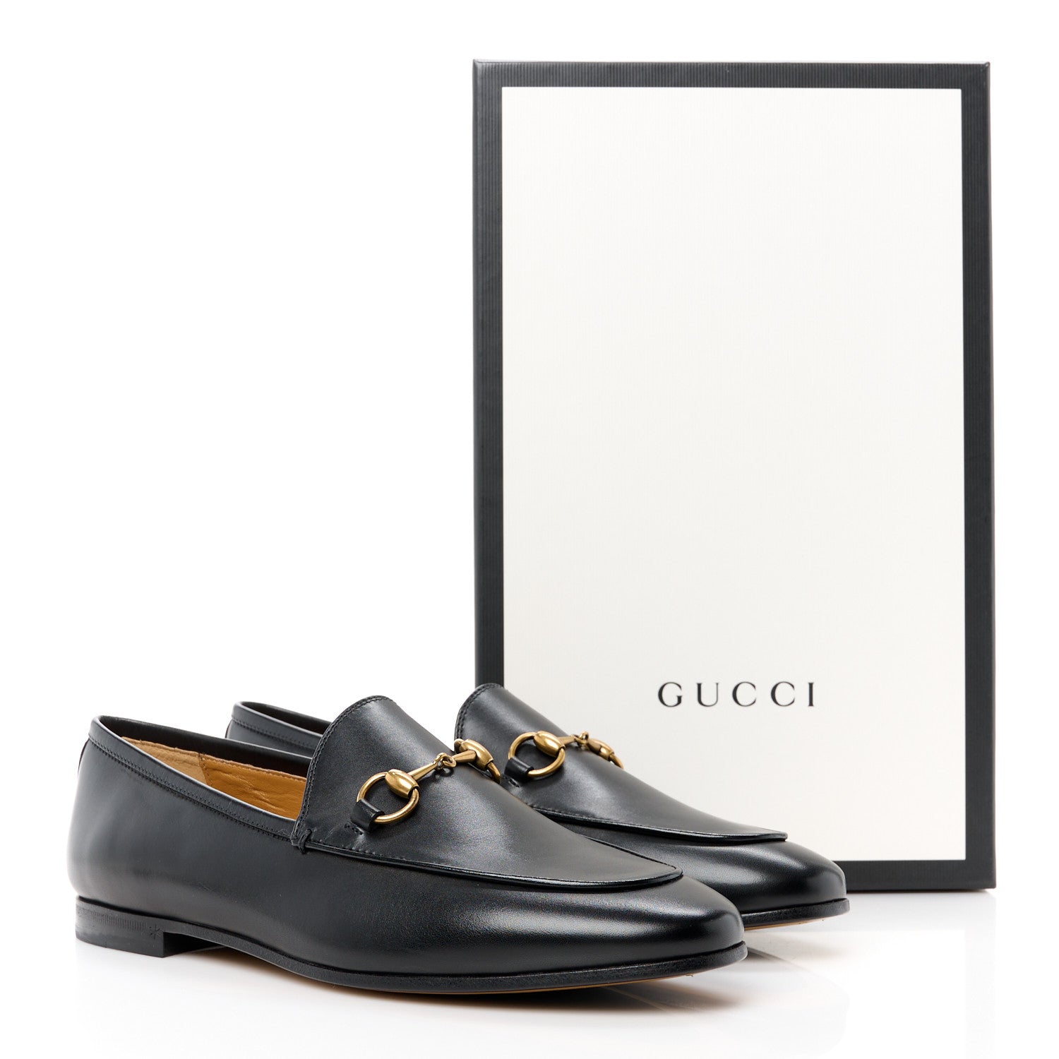 Gucci Calfskin Womens Jordaan Loafers 37 Black 9 of 9