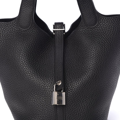 Hermes Taurillon Clemence Picotin Lock 18 PM Black 11 of 12