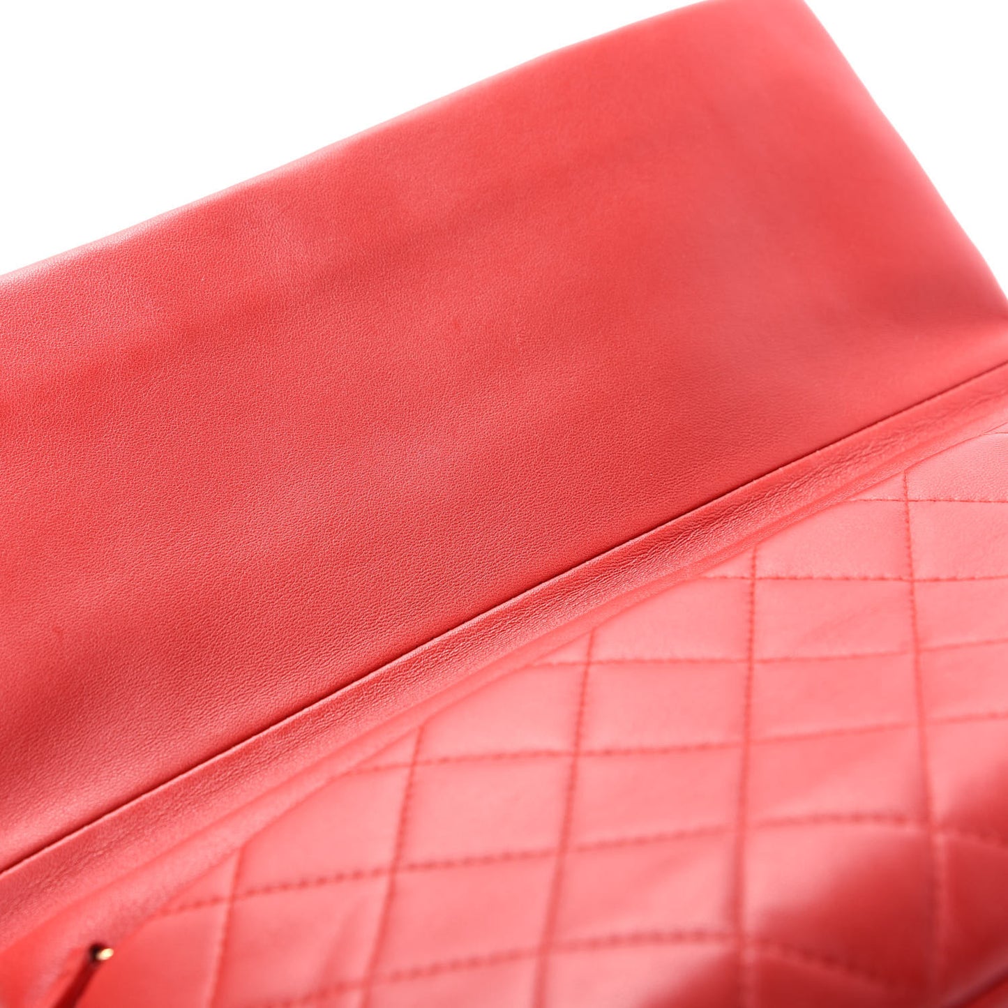 Lambskin Quilted CC Beauty Clutch Red