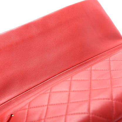 Chanel Lambskin Quilted CC Beauty Clutch Red 6 of 8