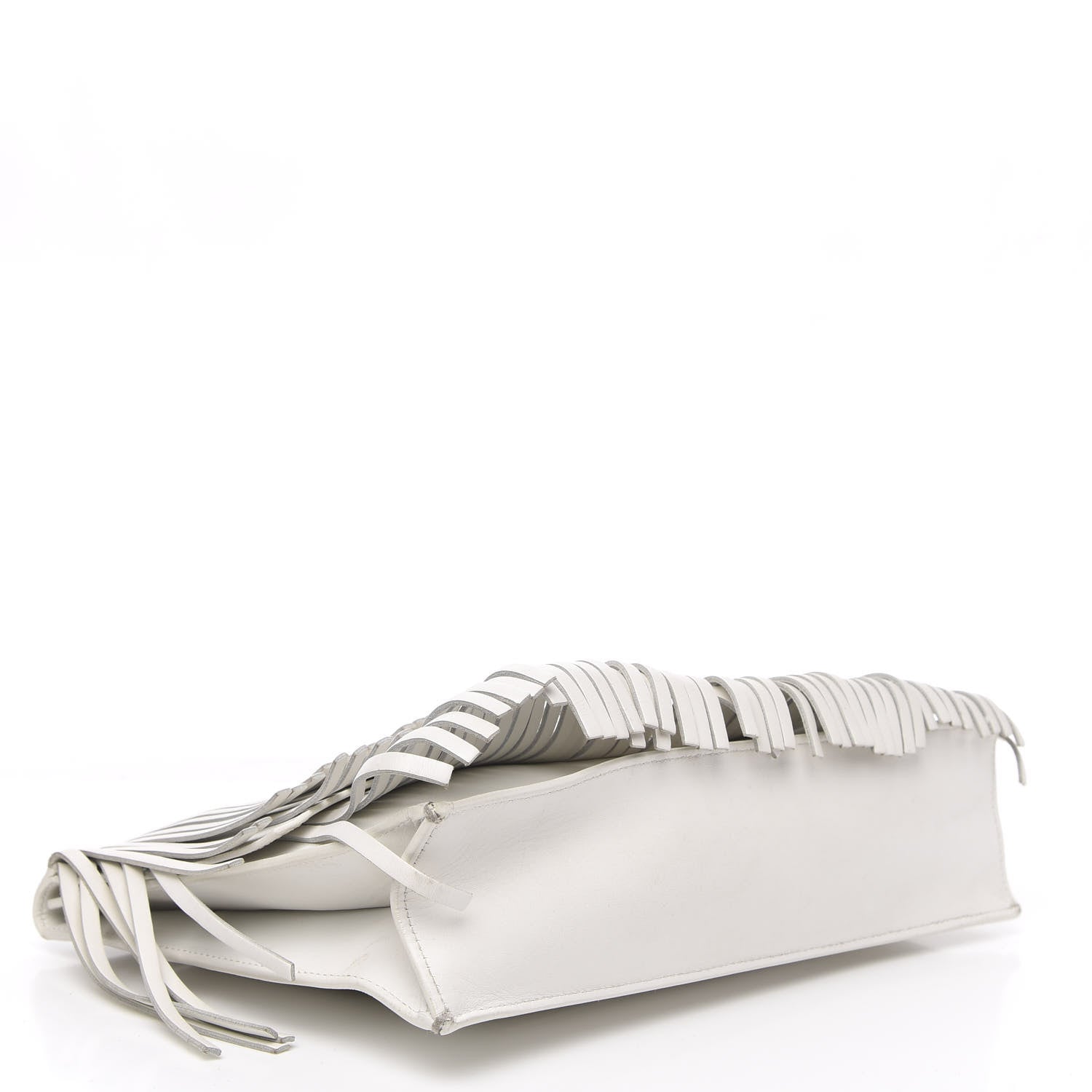Proenza Schouler Calfskin Large Fringe Lunch Bag White 4 of 12