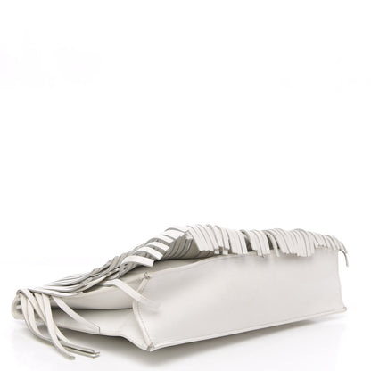 Proenza Schouler Calfskin Large Fringe Lunch Bag White 4 of 12