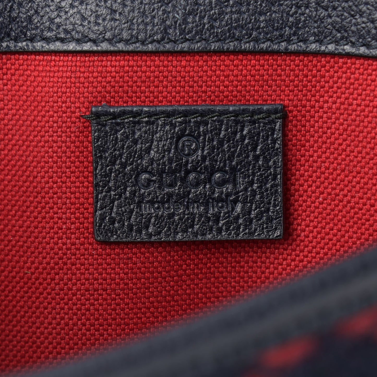 Covered Wool GG Monogram Slim Belt Bag Navy Red