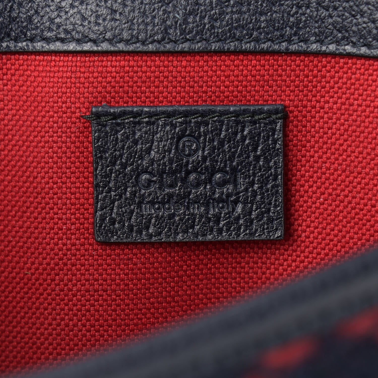 Gucci Covered Wool GG Monogram Slim Belt Bag Navy Red 5 of 10