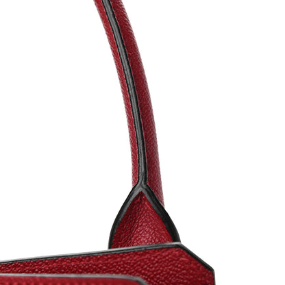 Burberry Soft Grain Calfskin Medium Buckle Tote Parade Red 11 of 12