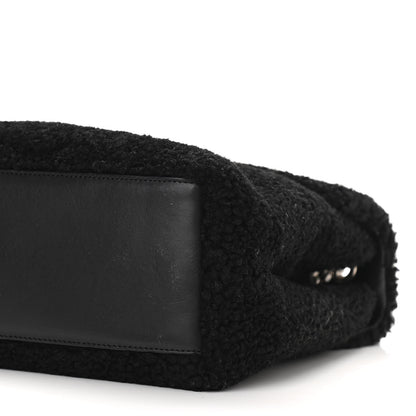 Saint Laurent Shearling Monogram Medium Loulou Shoulder Bag Black 9 of 9