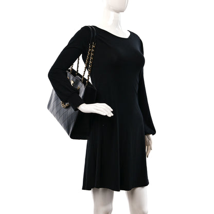 Chanel Calfskin Stitched Large Shopping Tote Black 2 of 11