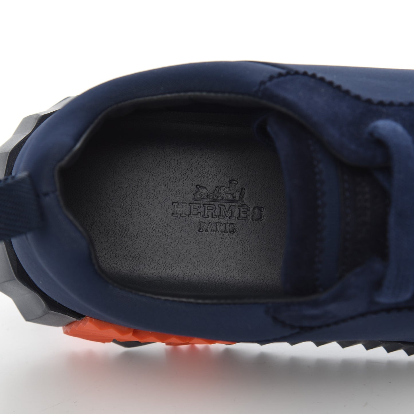 Technical Jersey Suede Goatskin Bouncing Sneakers 38 Marine