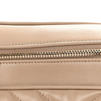 Saint Laurent Calfskin Matelasse Monogram Lou Camera Bag Dark Beige 12 of 14