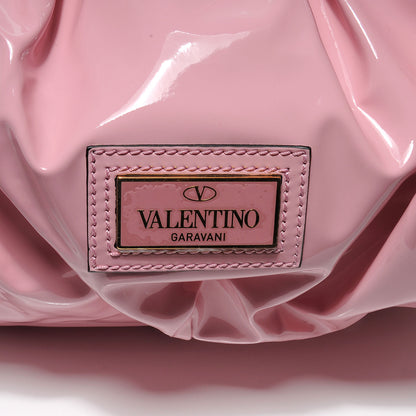 Valentino Garavani Patent Lacca Double Handle Bow Bag Pop Gardenia 5 of 8