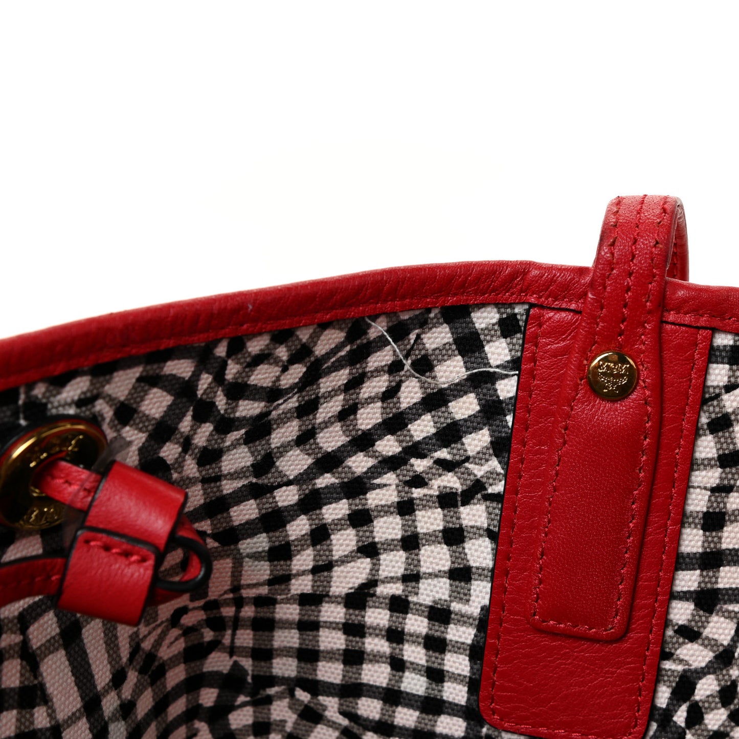 Visetos Medium Liz Reversible Shopper Tote Ruby Red