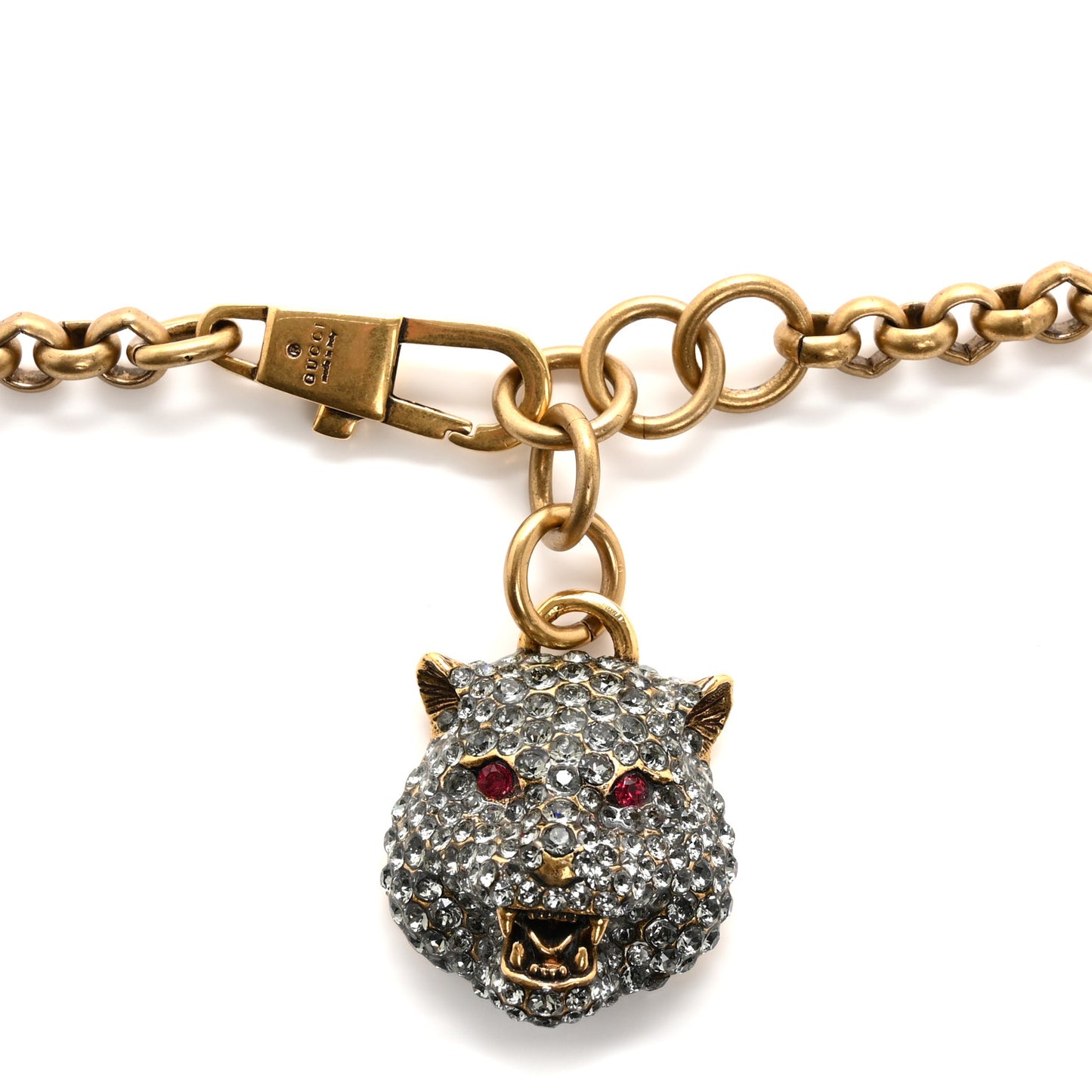 Metal Crystal Thiara Chain Belt Aged Gold