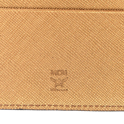 MCM Metallic Visetos Passport Holder Gold 6 of 6